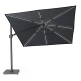 Challenger T² Glow zweefparasol | 300x300cm met Salerno parasolvoet 90kg | antraciet