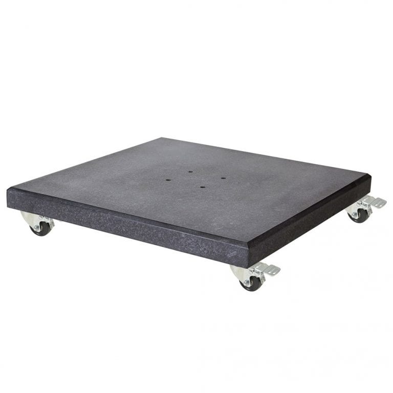 Voyager T¹ zweefparasol | 250x250cm met Modena parasolvoet 90kg | grijs