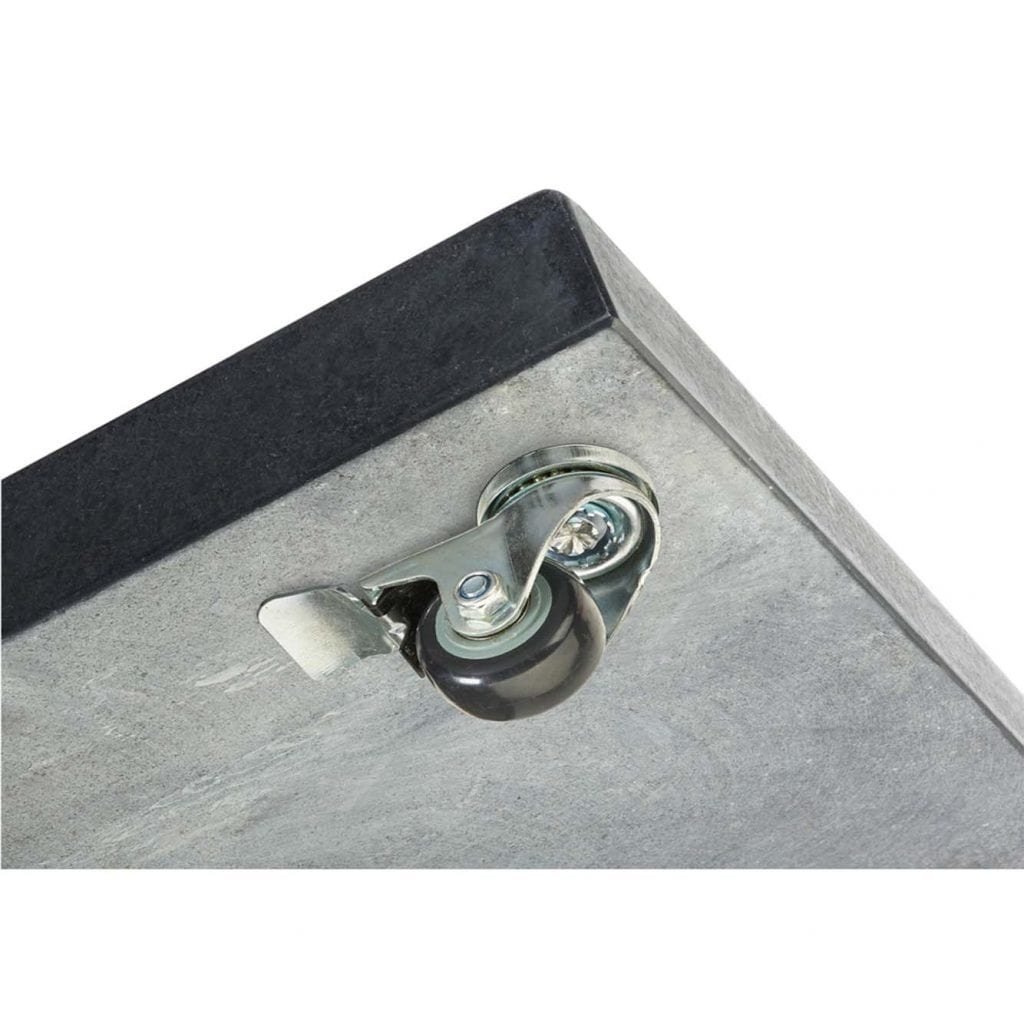 Voyager T¹ zweefparasol | 250x250cm met Modena parasolvoet 90kg | grijs