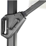 Voyager T¹ zweefparasol | 250x250cm met Salerno parasolvoet 90kg | antraciet