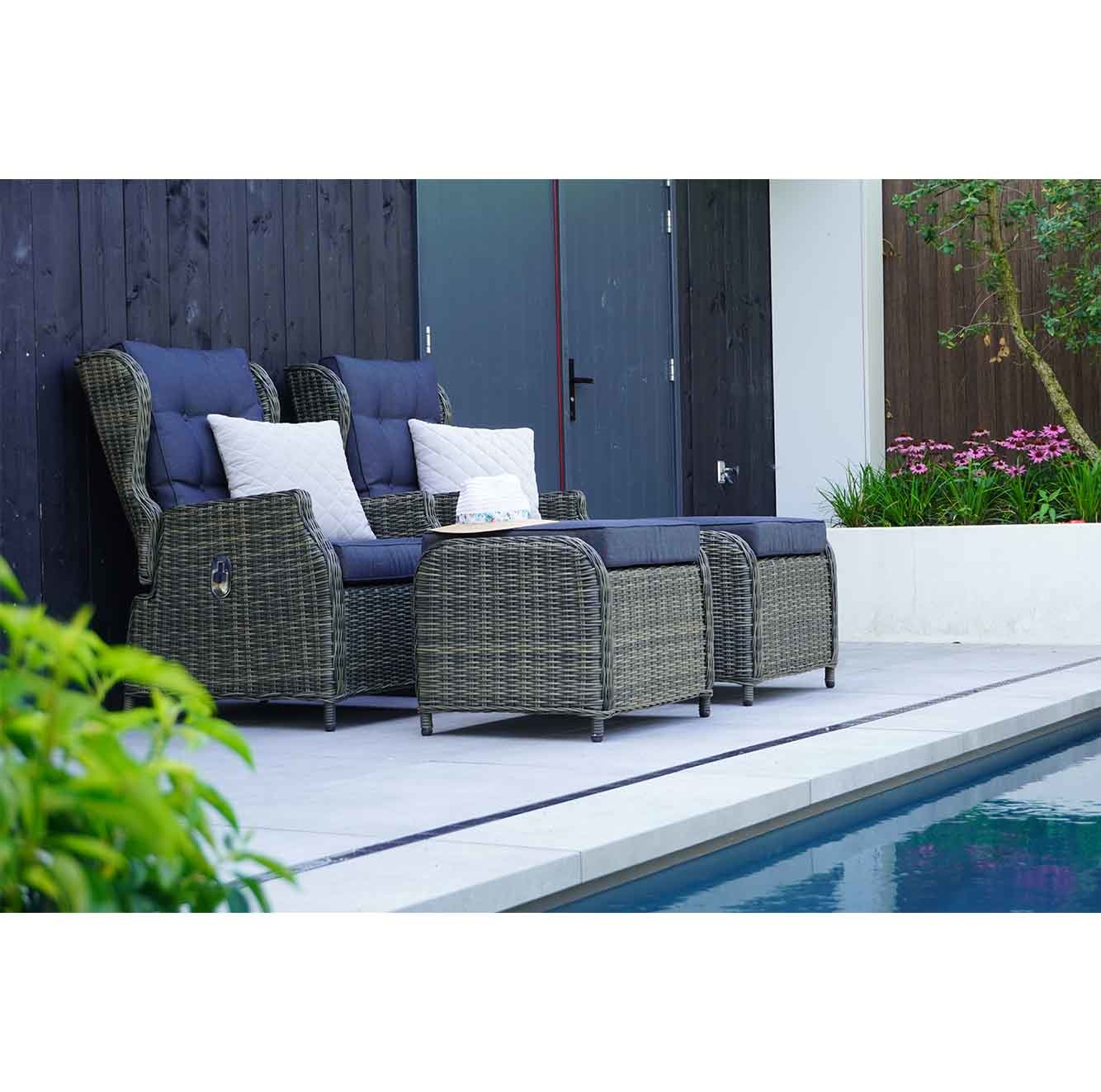 Belfort loungestoel | verstelbaar | Kobo Grey