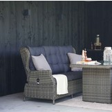 Belfort loungebank | aluminium + wicker | Kobo Grey