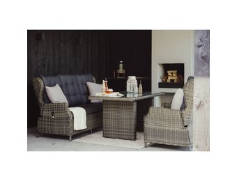 Belfort stoel-bank loungeset - verstelbaar 5 personen | wicker | Kobo Grey | 4-delig