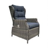 Belfort stoel-bank loungeset - verstelbaar 5 personen | wicker | Kobo Grey | 4-delig