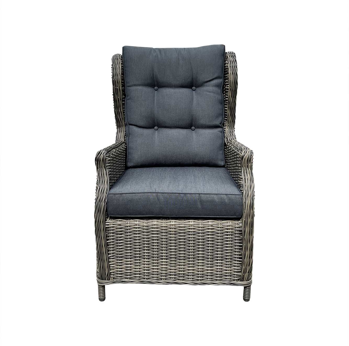 Belfort stoel-bank loungeset 4-delig | wicker | verstelbaar | Kobo Grey