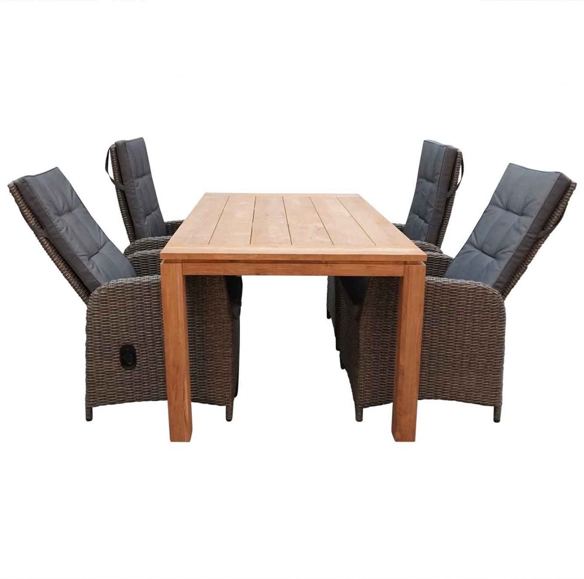 Kensington/Nantes verstelbaar Teak dining tuinset 5-delig