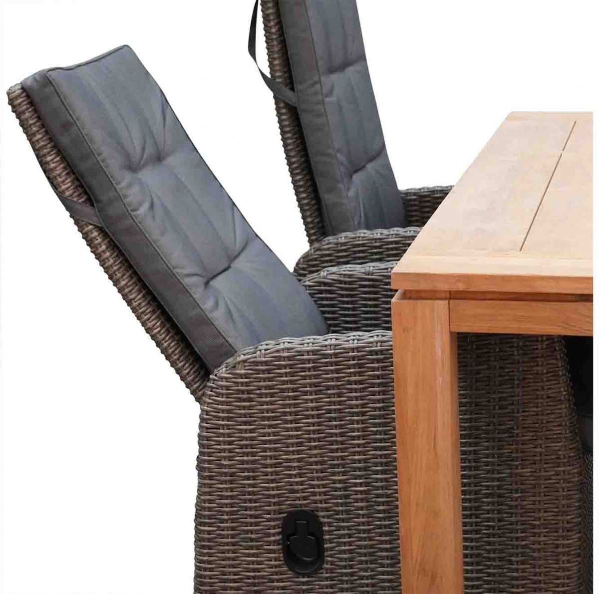 Kensington/Nantes verstelbaar Teak dining tuinset 5-delig