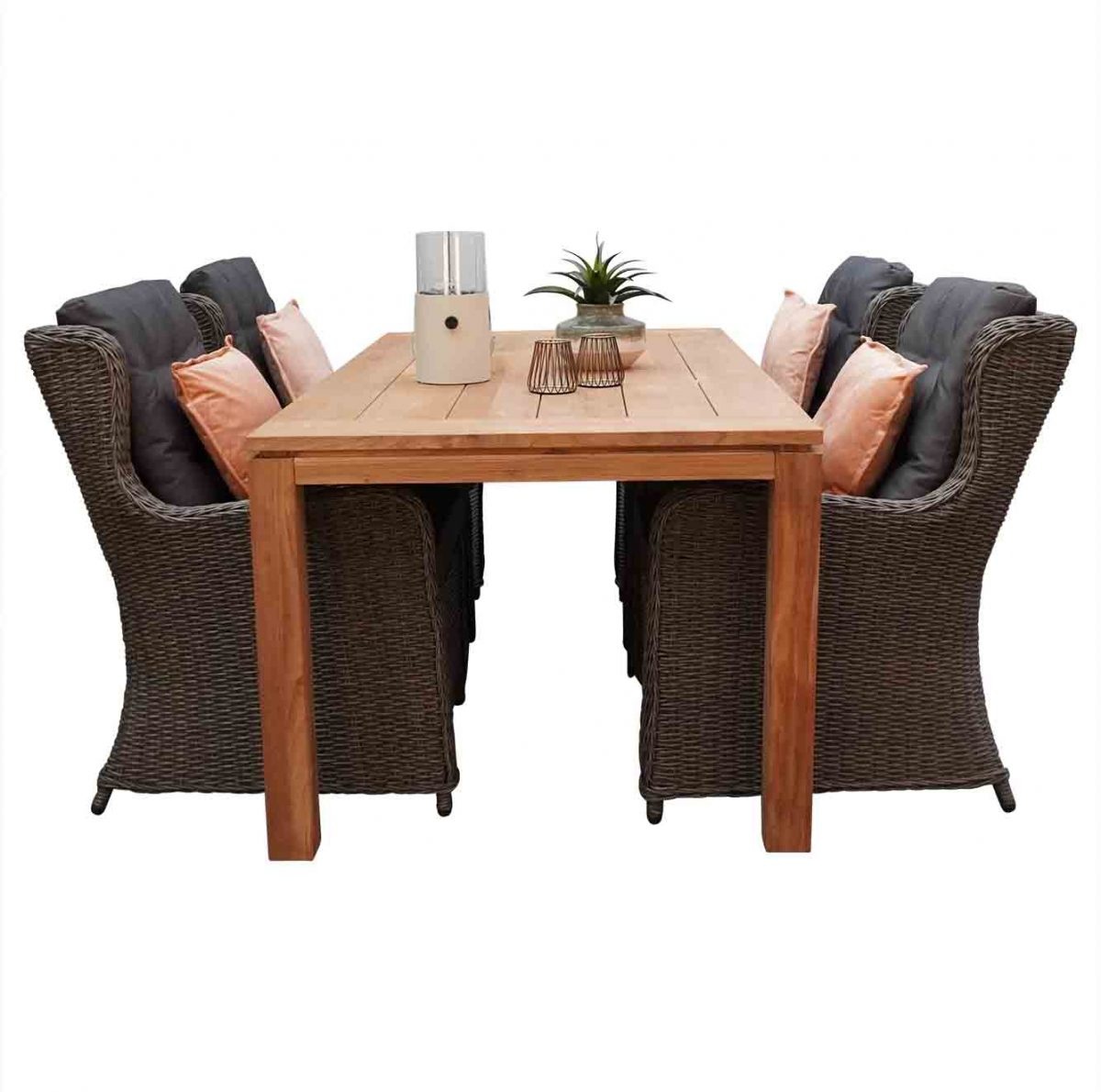 Kensington/Pisa Teak dining tuinset 5-delig