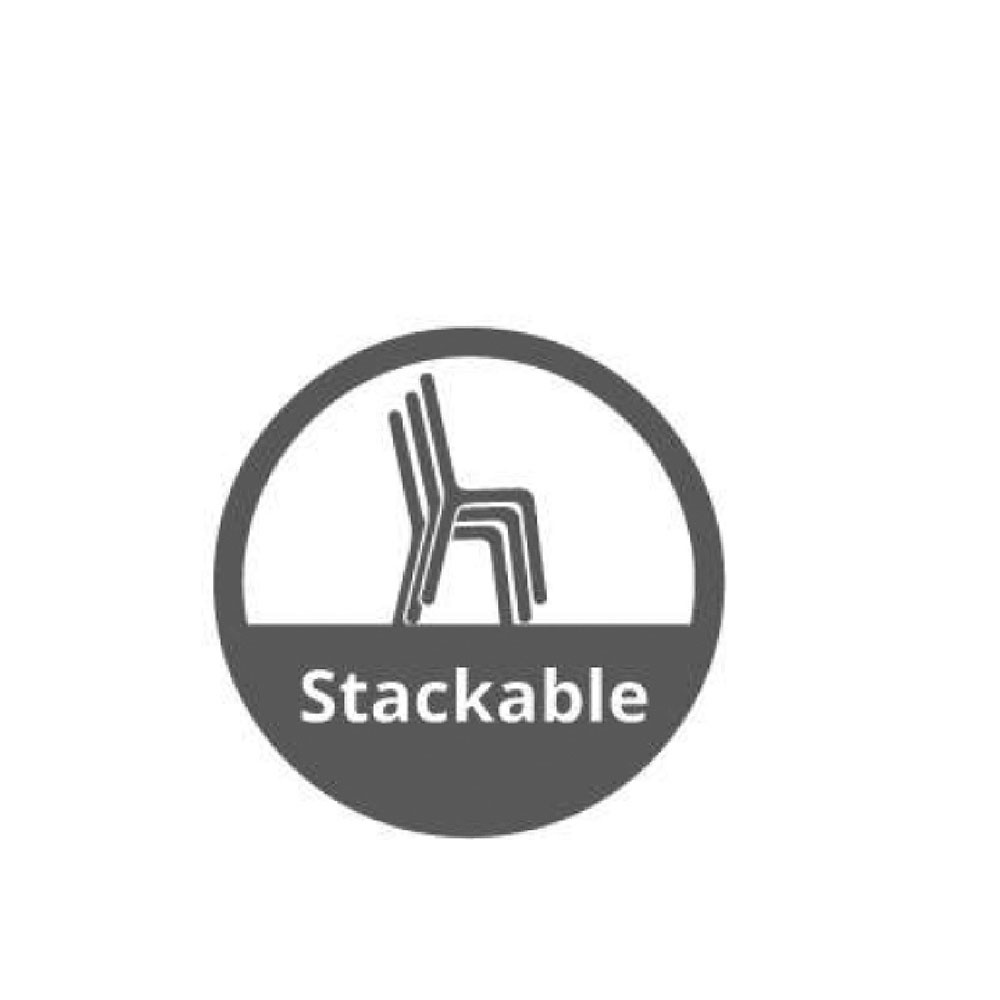 Seville dining tuinstoel | stapelbaar | zwart