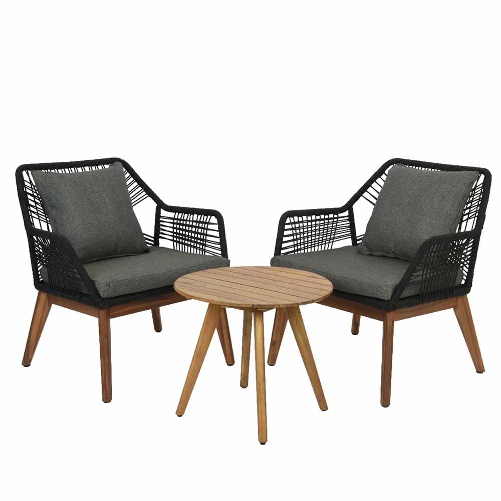Seville relax tuinset 3-delig | zwart