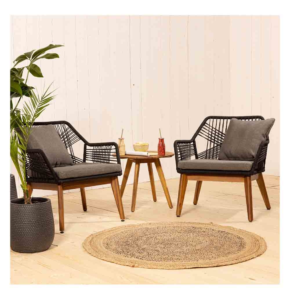 Seville relax tuinset 3-delig | zwart