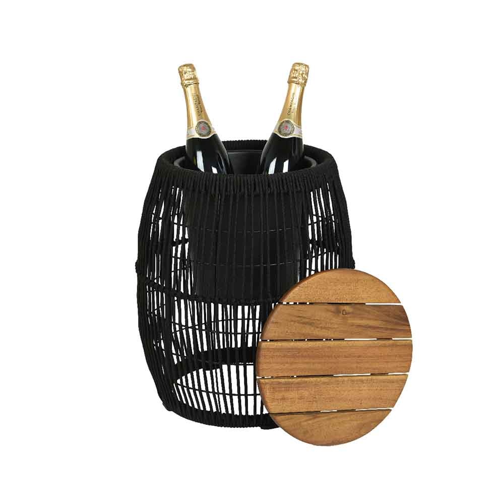 Seville bijzettafel | hardhout | zwart
