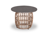Flow bijzettafel | wicker + betonlook | 55cm