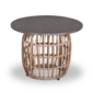 BUITEN living Flow bijzettafel | wicker + betonlook | 55cm