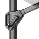 Challenger T¹ zweefparasol - premium doek | 350x350cm | Havanna