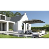 Challenger T¹ zweefparasol - premium doek | 350x350cm | Havanna