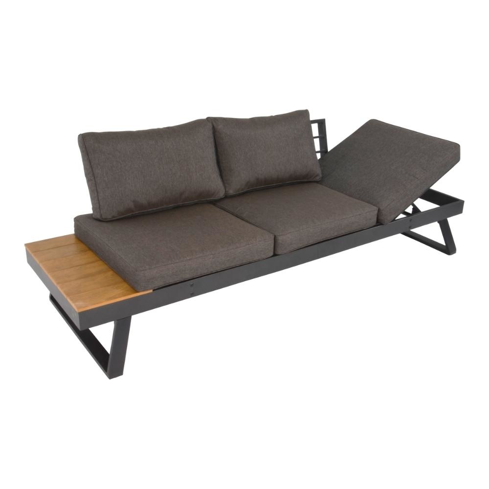 Arezzo 2-in-1 loungebank/ligbed | aluminium + polywood | 228cm