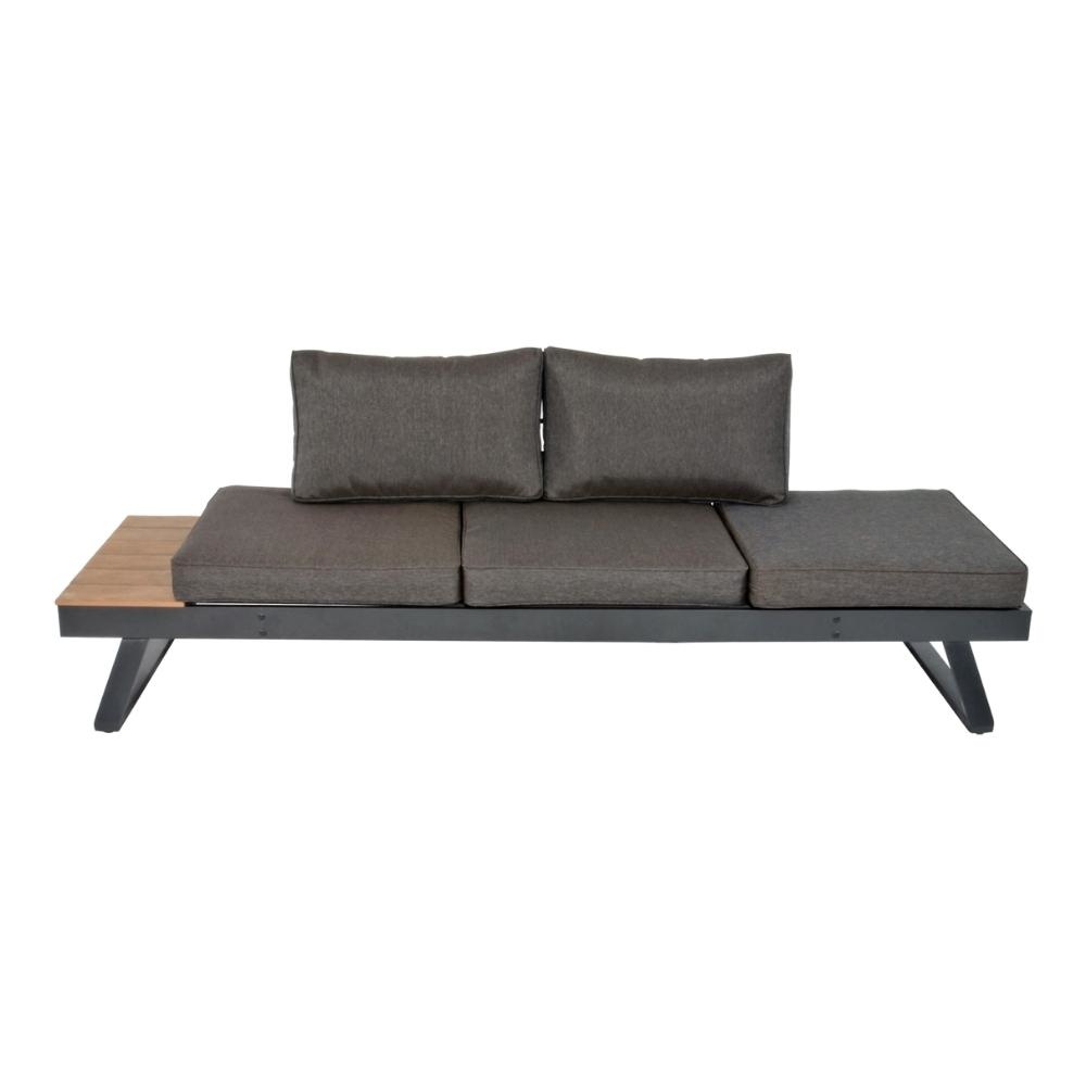 Arezzo 2-in-1 loungebank/ligbed | aluminium + polywood | 228cm