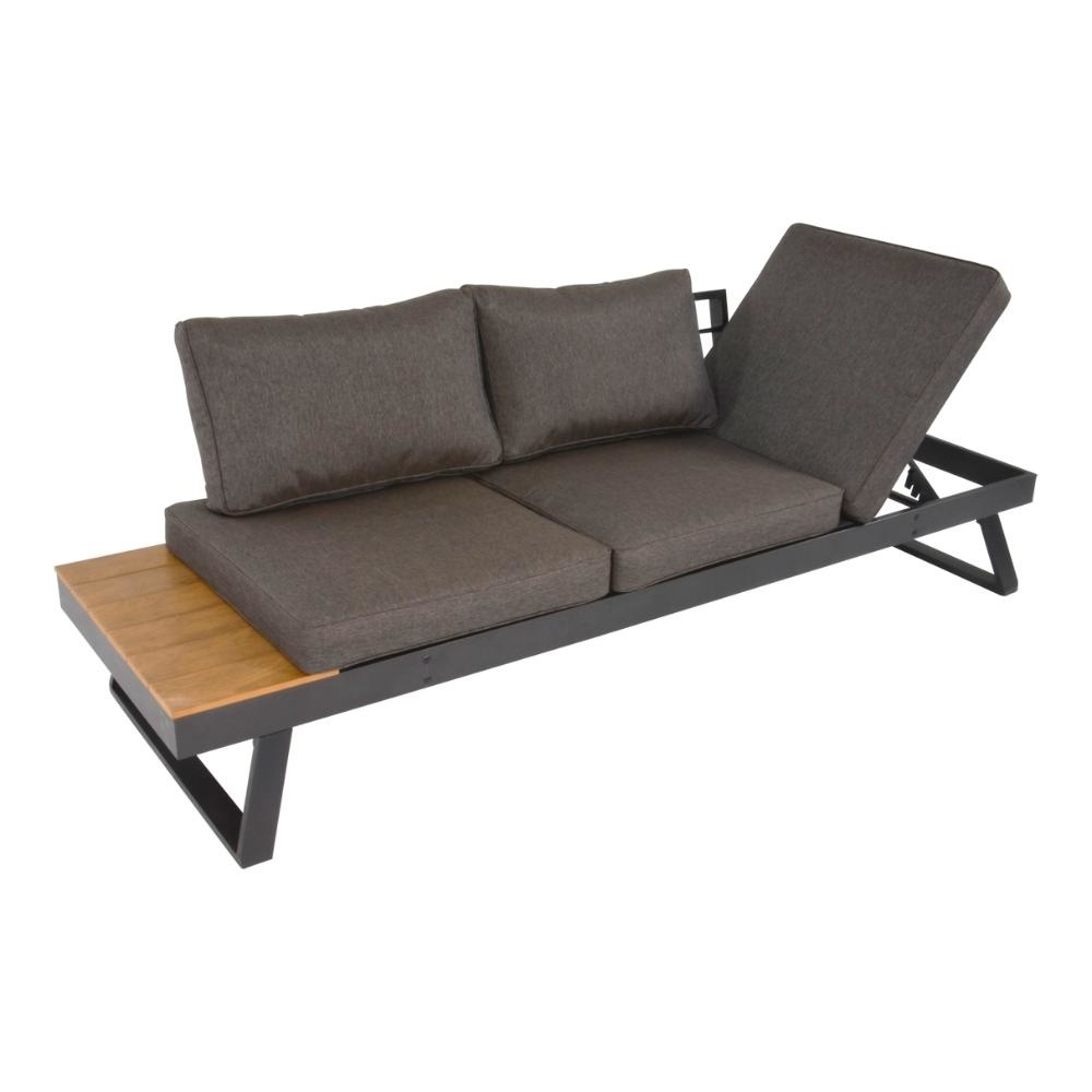 Arezzo 2-in-1 loungebank/ligbed | aluminium + polywood | 228cm