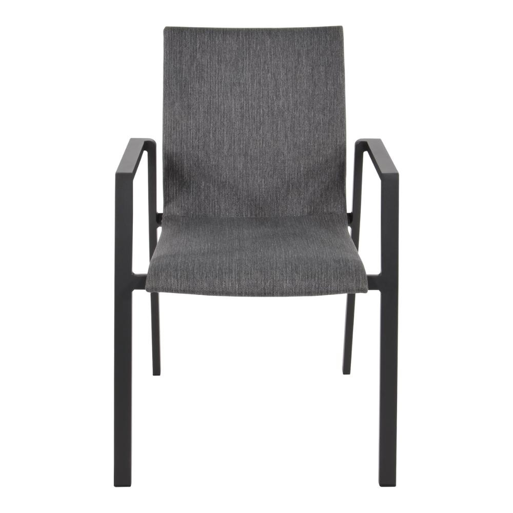 Fardau Negro dining tuinstoel stapelbaar | textile + aluminium | antraciet