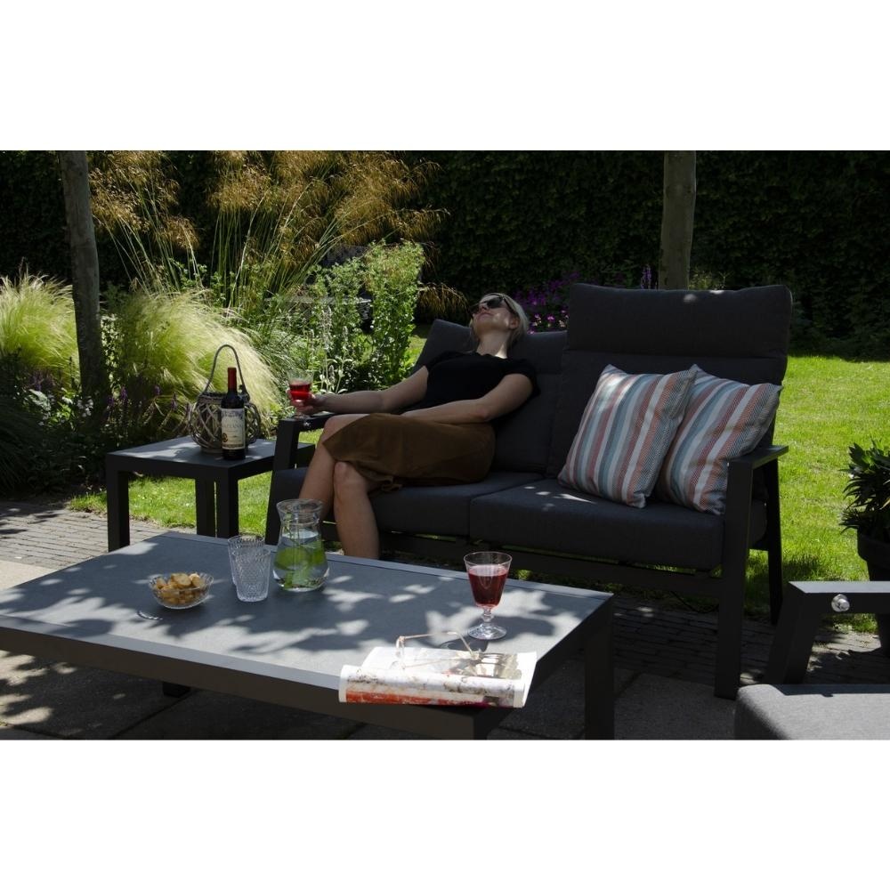 Ohio loungebank | verstelbaar | aluminium | antraciet