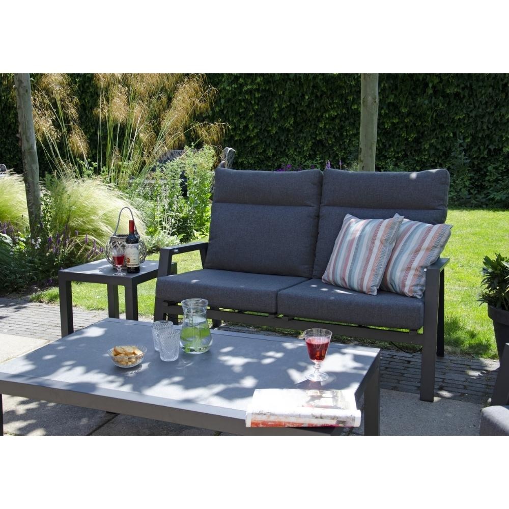 Ohio loungebank | verstelbaar | aluminium | antraciet