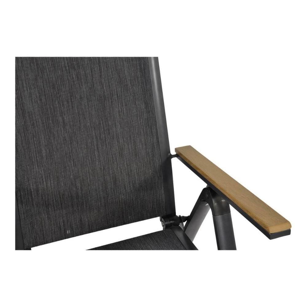 Arezzo dining tuinstoel verstelbaar | textileen + aluminium | antraciet