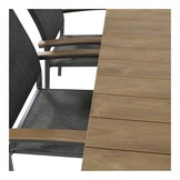 Arezzo dining tuintafel 4 personen | polywood + aluminium | Natural Wood | 160cm