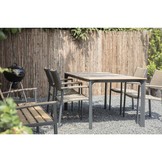 Arezzo dining tuintafel 4 personen | polywood + aluminium | Natural Wood | 160cm
