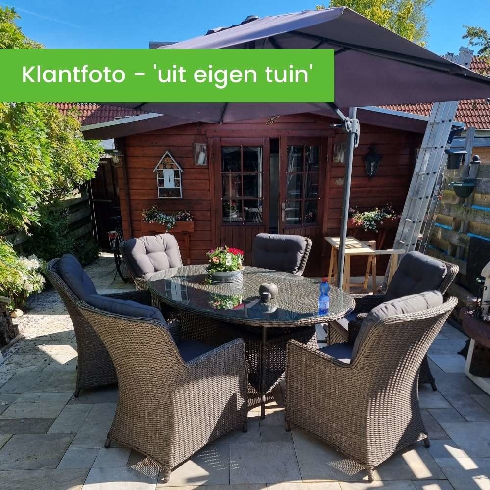 Elip dining tuinstoel | wicker + aluminium | Blended Brown