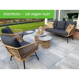Flow bijzettafel | wicker + betonlook | 55cm
