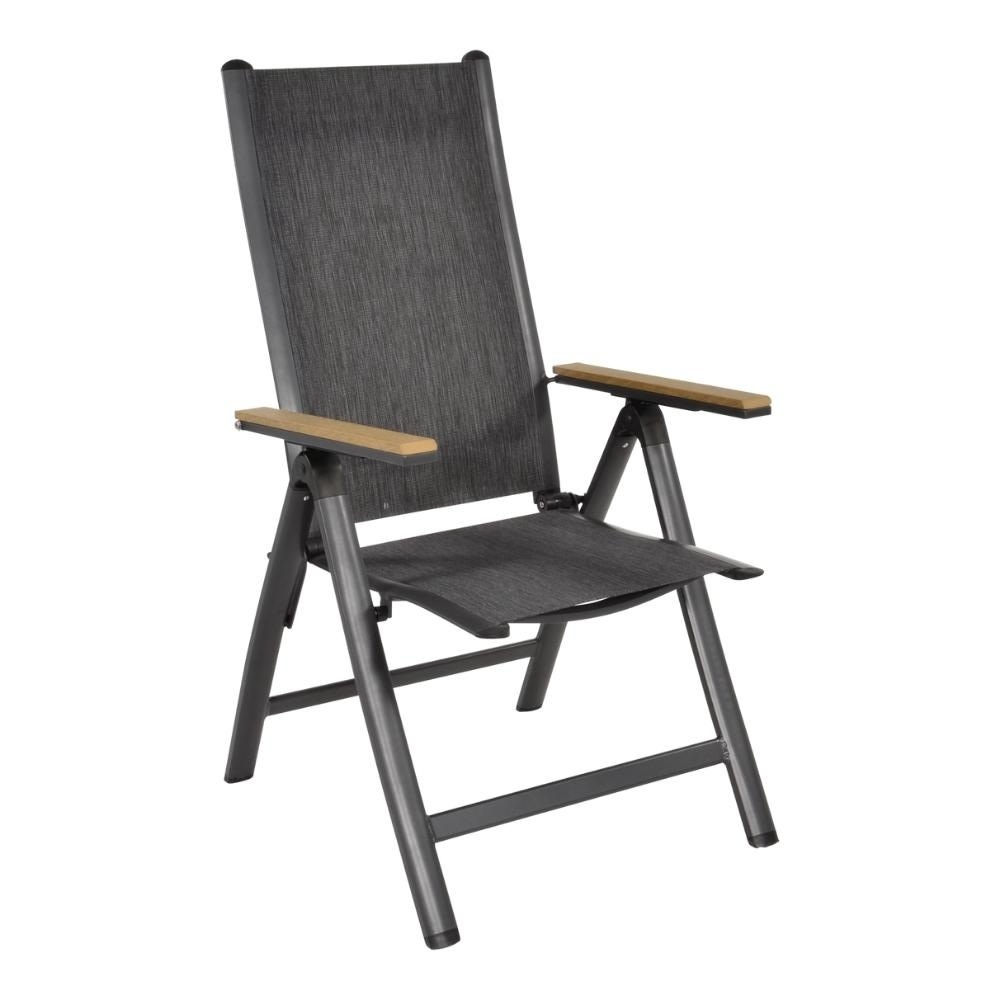 Arezzo dining tuinstoel verstelbaar | textileen + aluminium | antraciet