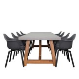 Veltis/Montreux dining tuinset | 8 personen | betonlook | 300cm