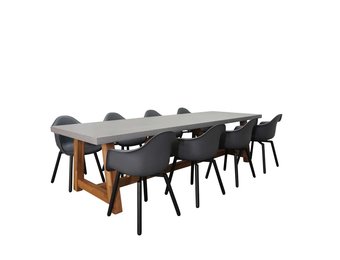 Veltis/Montreux dining tuinset | 8 personen | betonlook | 300cm