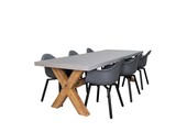 Norwich/Montreux dining tuinset | 6 personen | betonlook + kunststof | 250cm