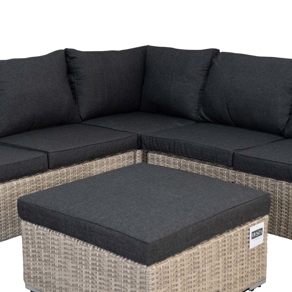 Nashville luxe hoek loungeset 5 personen | wicker | Misty Grey | 4-delig - 255x255cm