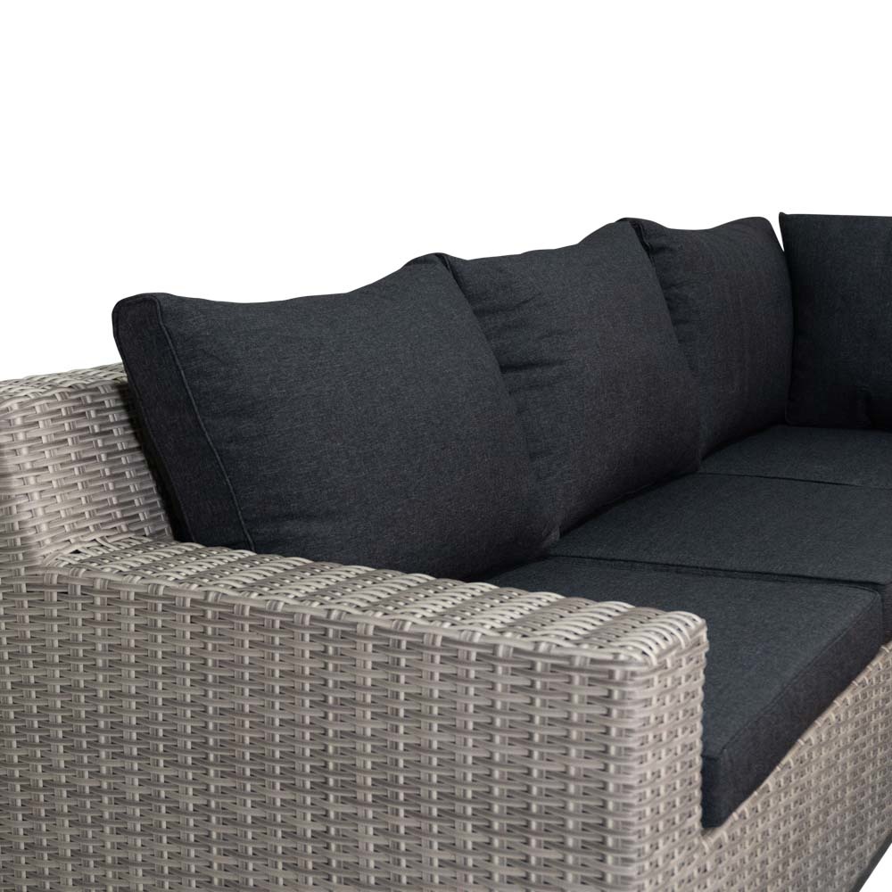 Nashville luxe hoek loungeset 5 personen | wicker | Misty Grey | 4-delig - 255x255cm