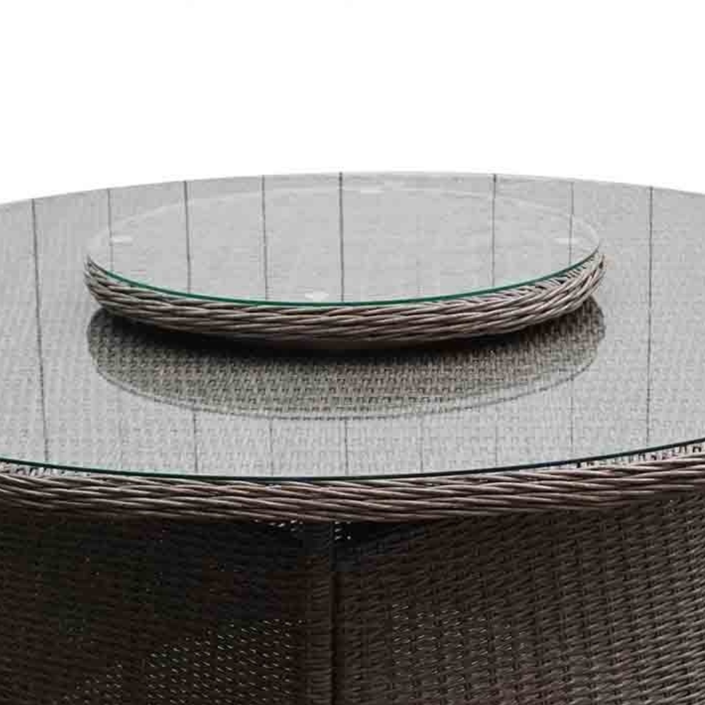 Lazy Susan draaiplateau tuintafel | 60cm rond | Blended Brown