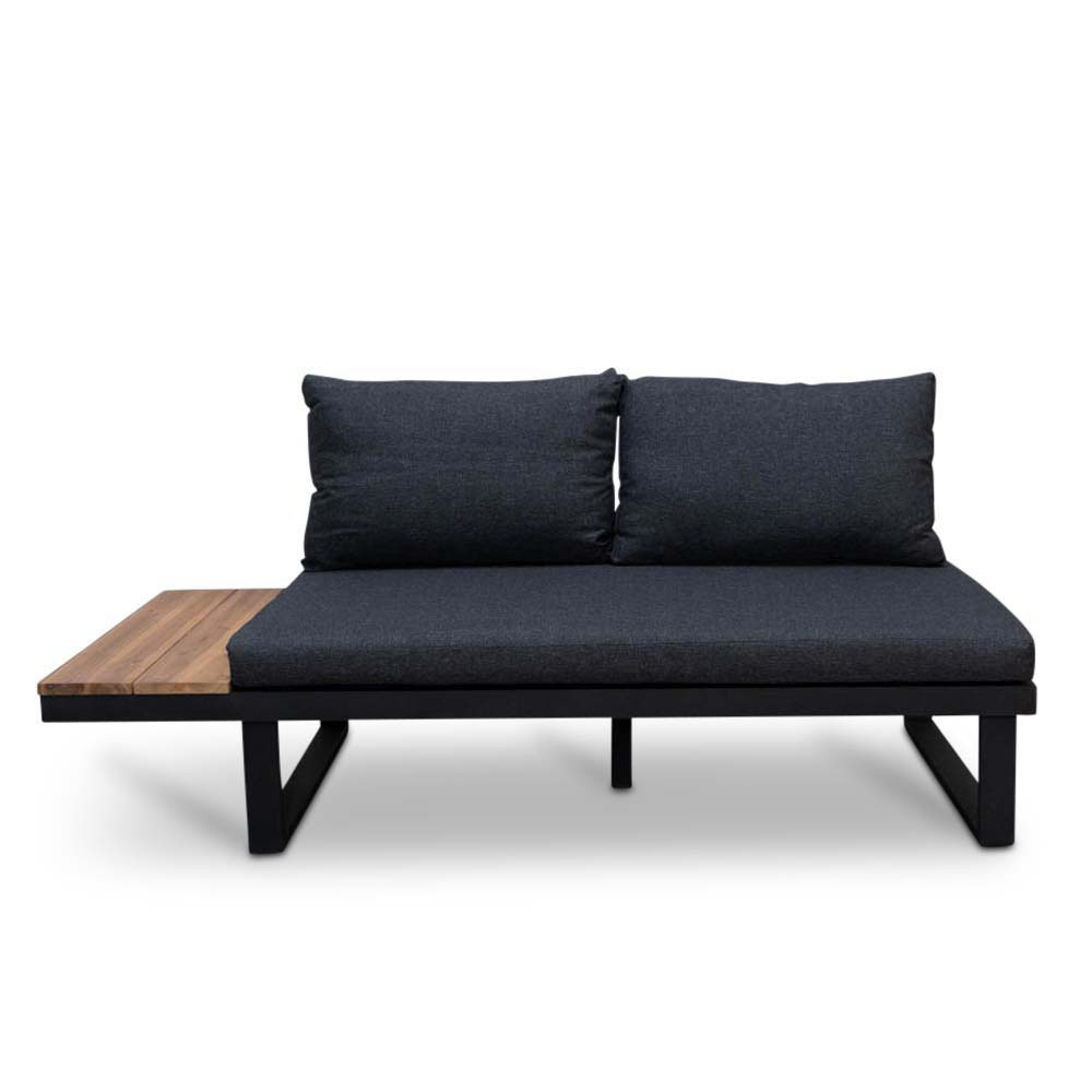 Titan hoek loungeset 4 personen | aluminium + hardhout | Light teaklook | 3-delig - 247x167cm