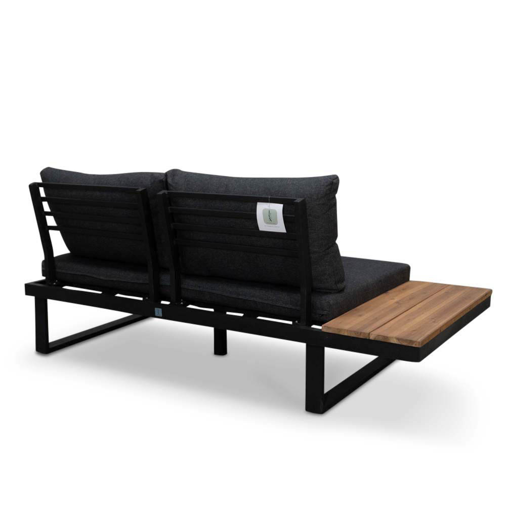 Titan hoek loungeset 4 personen | aluminium + hardhout | Light teaklook | 3-delig - 247x167cm