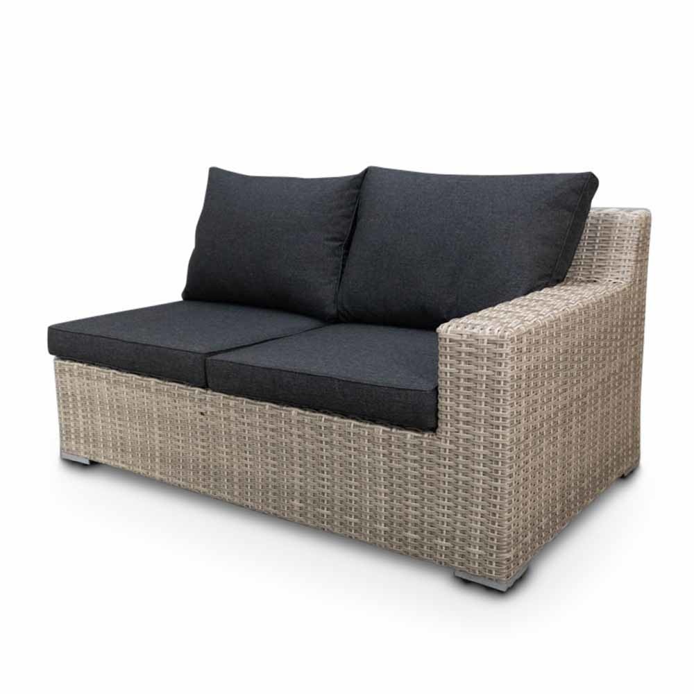 Nashville luxe hoek loungeset 5 personen | wicker | Misty Grey | 4-delig - 255x255cm