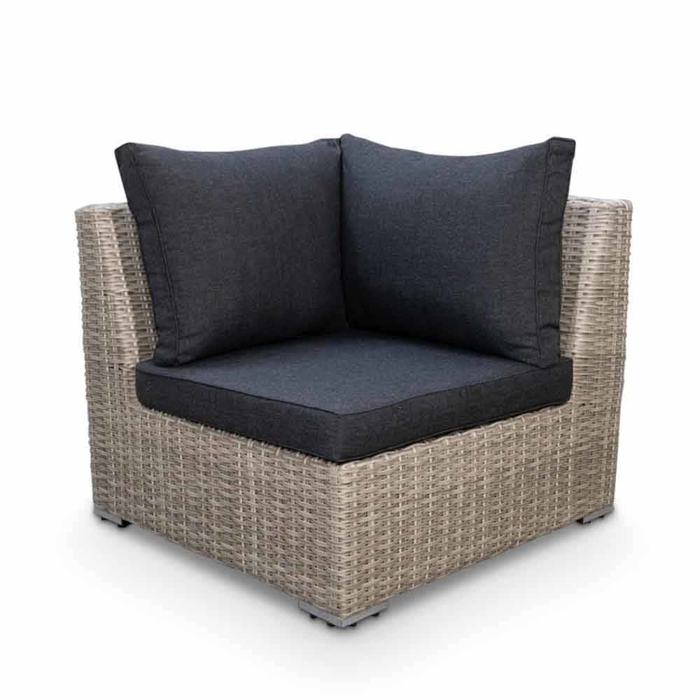 Nashville luxe hoek loungeset 5 personen | wicker | Misty Grey | 4-delig - 255x255cm