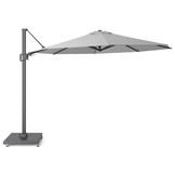 Milano zweefparasol | Ø350cm rond met parasolvoet 90kg | Light Grey