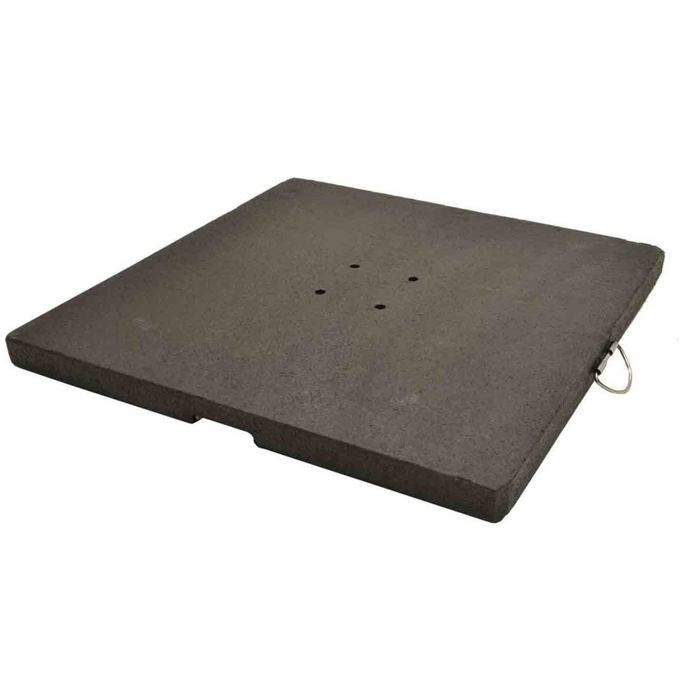 Milano zweefparasol 300x300cm Light Grey + parasolvoet granietplaat 90kg