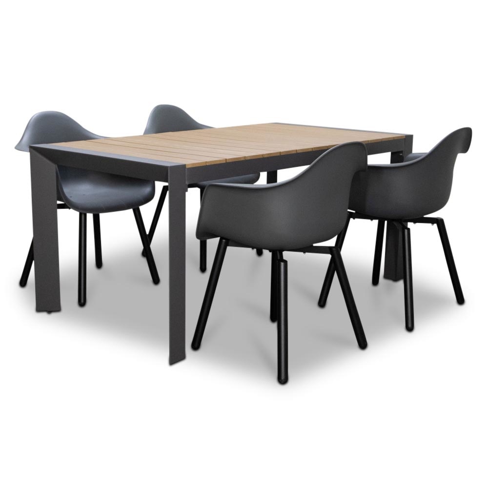 Cortona/Montreux dining tuinset | 4 personen |  | 160cm