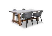 Veltis/Montreux dining tuinset | 4 personen | betonlook + kunststof | 200cm