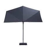 Sun Wave balkon stokparasol 270x150cm | grijs