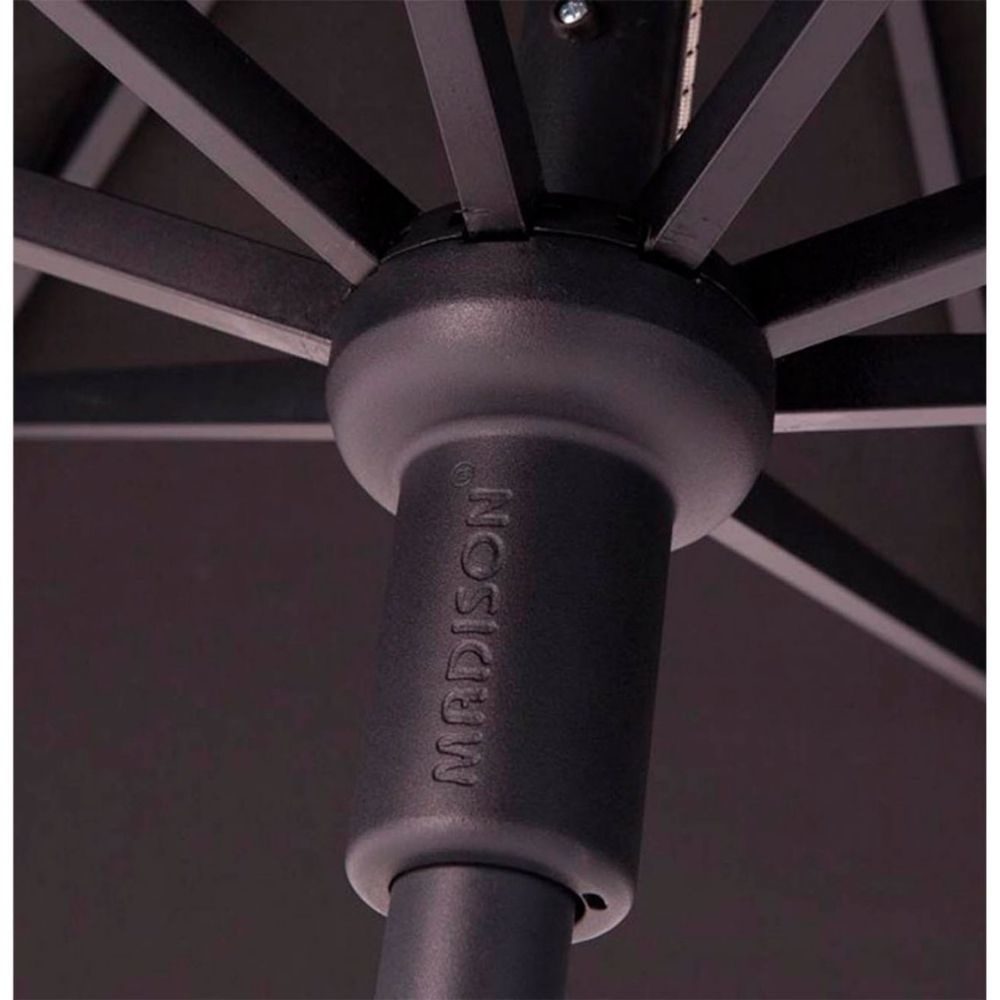 Syros luxe parasol Ø350cm | lichtgrijs