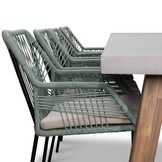 Veltis/Seville mint dining tuinset | 8 personen | betonlook | 300cm