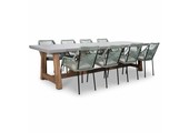 Veltis/Seville mint dining tuinset | 8 personen | betonlook | 300cm